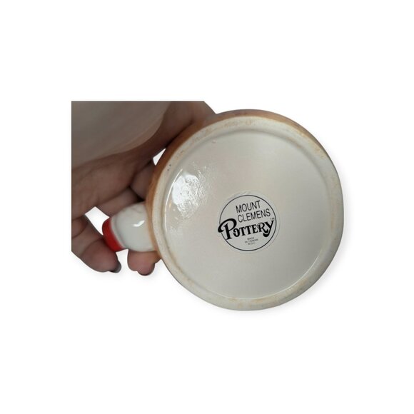 Vintage 1989 Mount Clemens Pottery Ceramic Christmas Teddy Bear Mug NIB - Picture 9 of 13